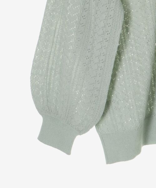 MAJESTIC LEGON / マジェスティックレゴン カーディガン・ボレロ | レースアップスカシ柄ミディカーデ | 詳細27