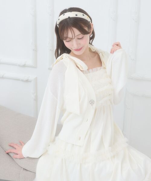 MAJESTIC LEGON / マジェスティックレゴン カーディガン・ボレロ | ビジューボタンUVカットカーデ | 詳細3