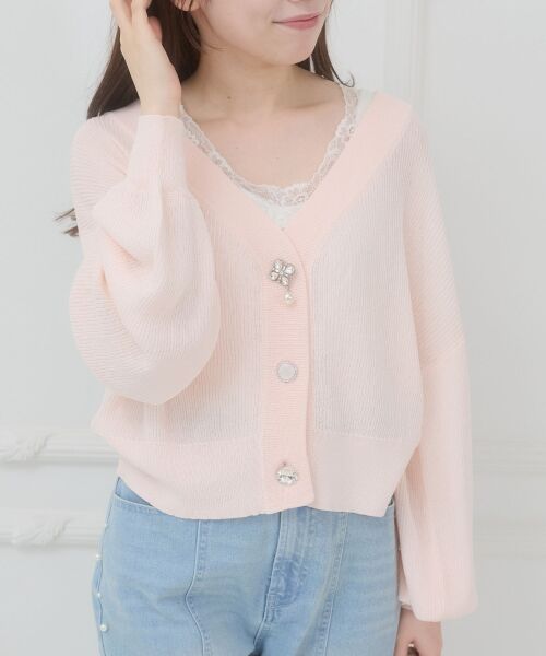 MAJESTIC LEGON / マジェスティックレゴン カーディガン・ボレロ | ビジューボタンUVカットカーデ | 詳細7
