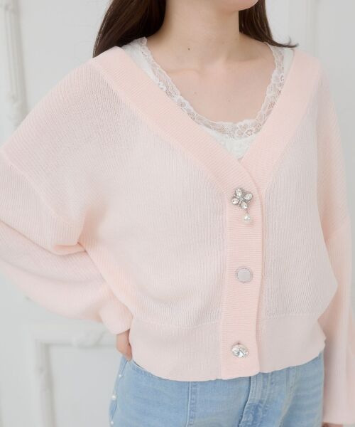 MAJESTIC LEGON / マジェスティックレゴン カーディガン・ボレロ | ビジューボタンUVカットカーデ | 詳細13