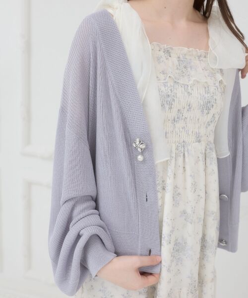 MAJESTIC LEGON / マジェスティックレゴン カーディガン・ボレロ | ビジューボタンUVカットカーデ | 詳細22