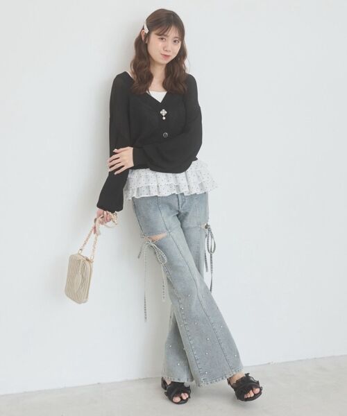 MAJESTIC LEGON / マジェスティックレゴン カーディガン・ボレロ | ビジューボタンUVカットカーデ | 詳細23