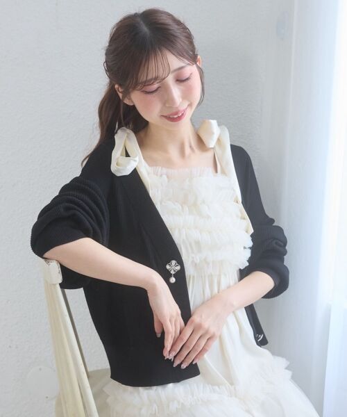 MAJESTIC LEGON / マジェスティックレゴン カーディガン・ボレロ | ビジューボタンUVカットカーデ | 詳細26