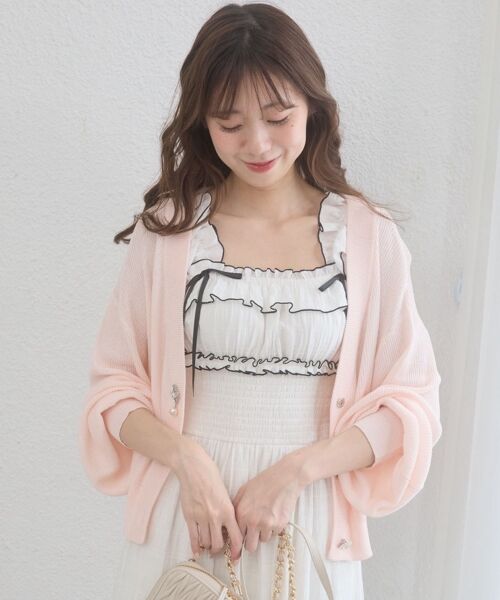 MAJESTIC LEGON / マジェスティックレゴン カーディガン・ボレロ | ビジューボタンUVカットカーデ | 詳細6