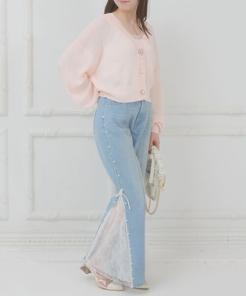 MAJESTIC LEGON / マジェスティックレゴン カーディガン・ボレロ | ビジューボタンUVカットカーデ | 詳細7