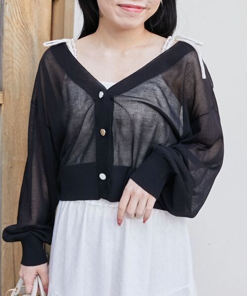 MAJESTIC LEGON / マジェスティックレゴン カーディガン・ボレロ | UVカットシアーカーディガン | 詳細28