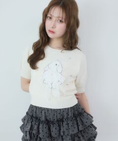 MAJESTIC LEGON / マジェスティックレゴン ニット・セーター | リボン×キラキラうさぎニット