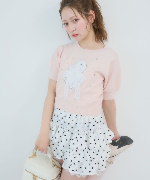 MAJESTIC LEGON / マジェスティックレゴン ニット・セーター | リボン×キラキラうさぎニット | 詳細13