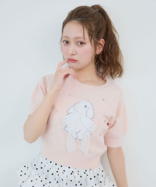 MAJESTIC LEGON / マジェスティックレゴン ニット・セーター | リボン×キラキラうさぎニット | 詳細15