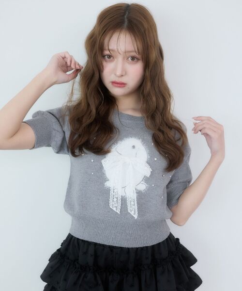 MAJESTIC LEGON / マジェスティックレゴン ニット・セーター | リボン×キラキラうさぎニット | 詳細20