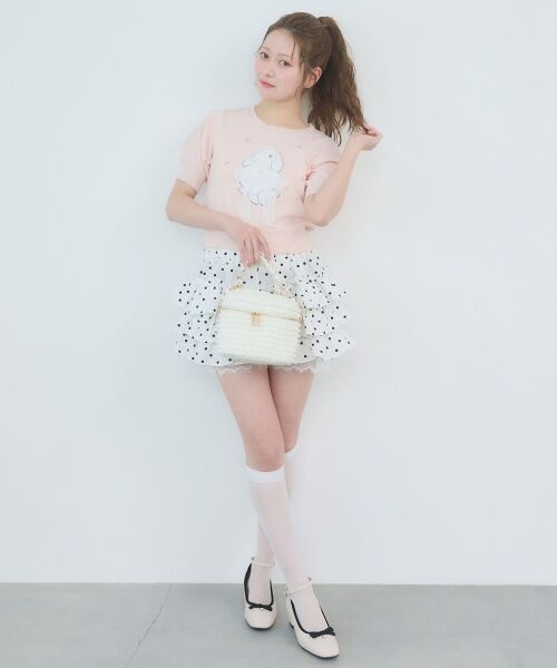 MAJESTIC LEGON / マジェスティックレゴン ニット・セーター | リボン×キラキラうさぎニット | 詳細7