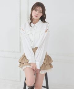 MAJESTIC LEGON / マジェスティックレゴン シャツ・ブラウス | キラキラオープンショルダーシャツ