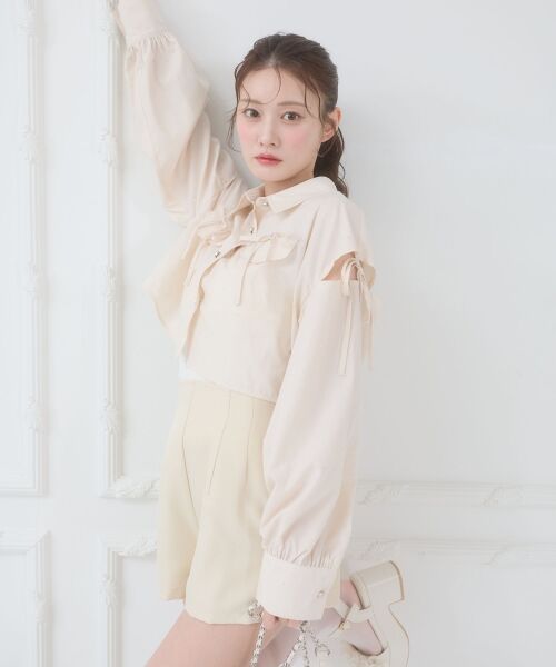 MAJESTIC LEGON / マジェスティックレゴン シャツ・ブラウス | キラキラオープンショルダーシャツ | 詳細13