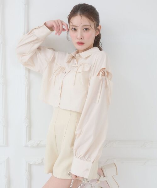 MAJESTIC LEGON / マジェスティックレゴン シャツ・ブラウス | キラキラオープンショルダーシャツ | 詳細14