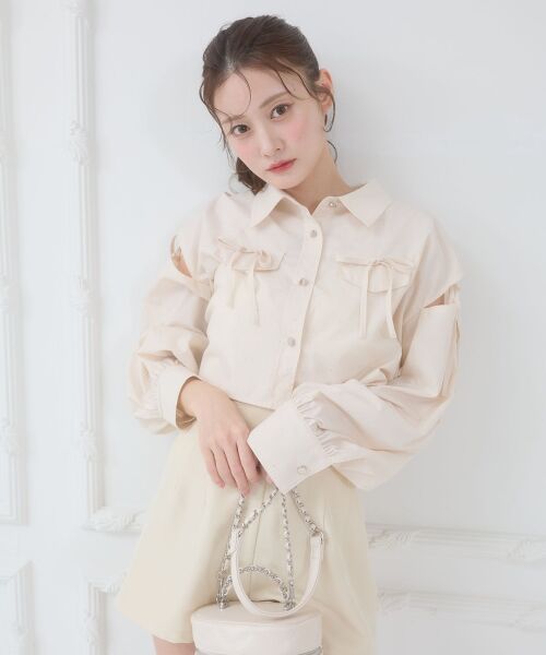 MAJESTIC LEGON / マジェスティックレゴン シャツ・ブラウス | キラキラオープンショルダーシャツ | 詳細15