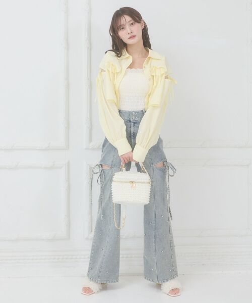 MAJESTIC LEGON / マジェスティックレゴン シャツ・ブラウス | キラキラオープンショルダーシャツ | 詳細17