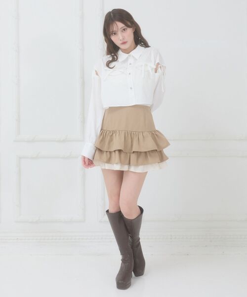 MAJESTIC LEGON / マジェスティックレゴン シャツ・ブラウス | キラキラオープンショルダーシャツ | 詳細2