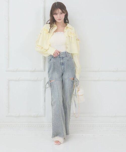 MAJESTIC LEGON / マジェスティックレゴン シャツ・ブラウス | キラキラオープンショルダーシャツ | 詳細20