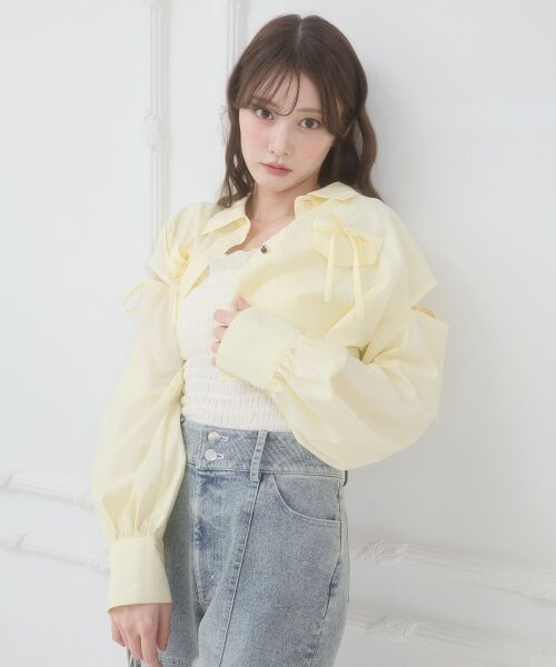 MAJESTIC LEGON / マジェスティックレゴン シャツ・ブラウス | キラキラオープンショルダーシャツ | 詳細21