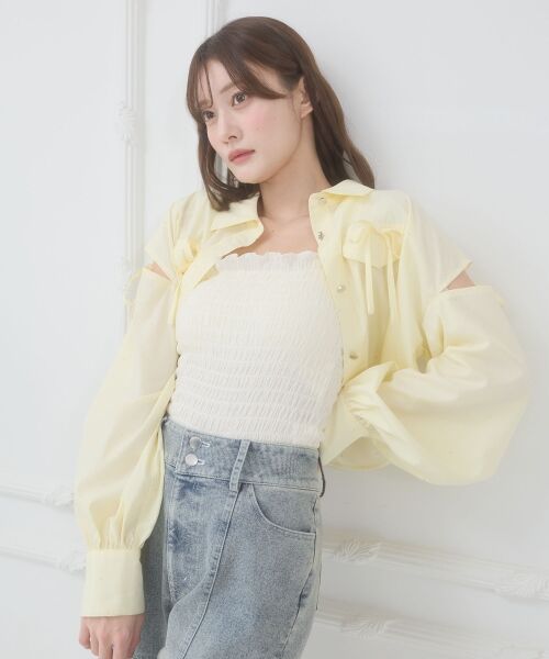 MAJESTIC LEGON / マジェスティックレゴン シャツ・ブラウス | キラキラオープンショルダーシャツ | 詳細22