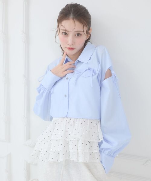 MAJESTIC LEGON / マジェスティックレゴン シャツ・ブラウス | キラキラオープンショルダーシャツ | 詳細28