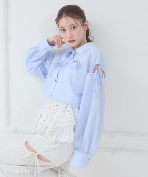 MAJESTIC LEGON / マジェスティックレゴン シャツ・ブラウス | キラキラオープンショルダーシャツ | 詳細29