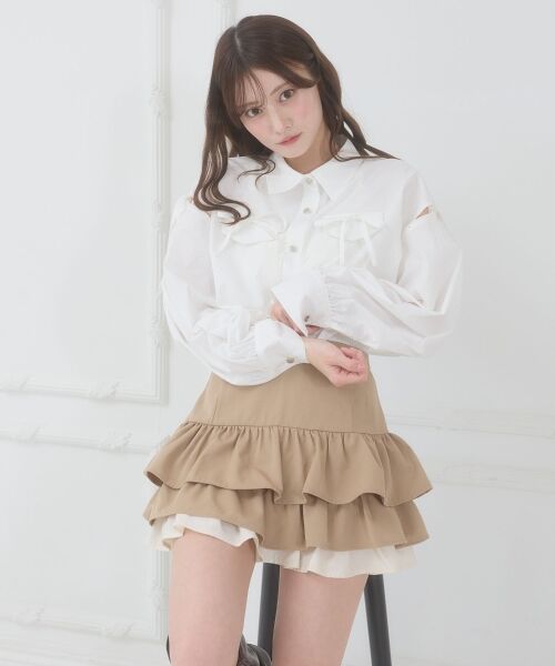 MAJESTIC LEGON / マジェスティックレゴン シャツ・ブラウス | キラキラオープンショルダーシャツ | 詳細6