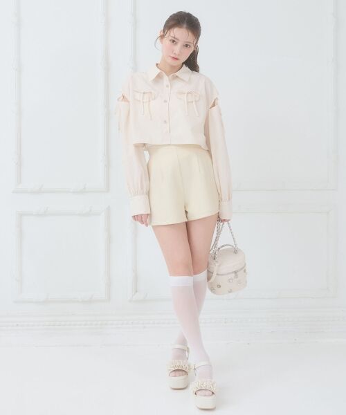 MAJESTIC LEGON / マジェスティックレゴン シャツ・ブラウス | キラキラオープンショルダーシャツ | 詳細8