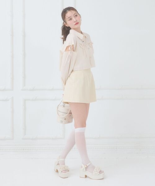 MAJESTIC LEGON / マジェスティックレゴン シャツ・ブラウス | キラキラオープンショルダーシャツ | 詳細9