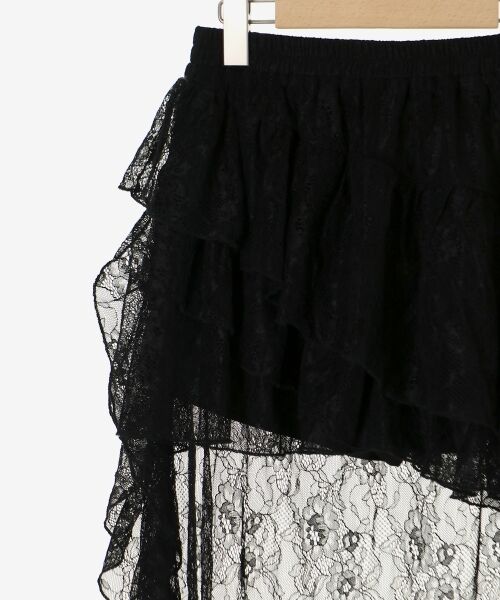 MAJESTIC LEGON / マジェスティックレゴン ミニ・ひざ丈スカート | アシメレースミニスカパン | 詳細12