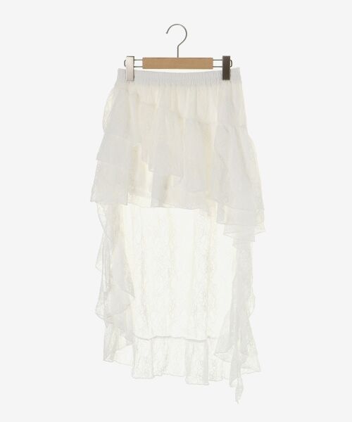 MAJESTIC LEGON / マジェスティックレゴン ミニ・ひざ丈スカート | アシメレースミニスカパン | 詳細8