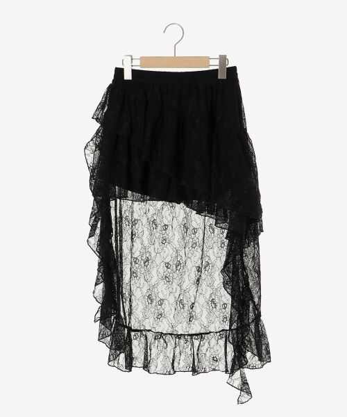 MAJESTIC LEGON / マジェスティックレゴン ミニ・ひざ丈スカート | アシメレースミニスカパン | 詳細9