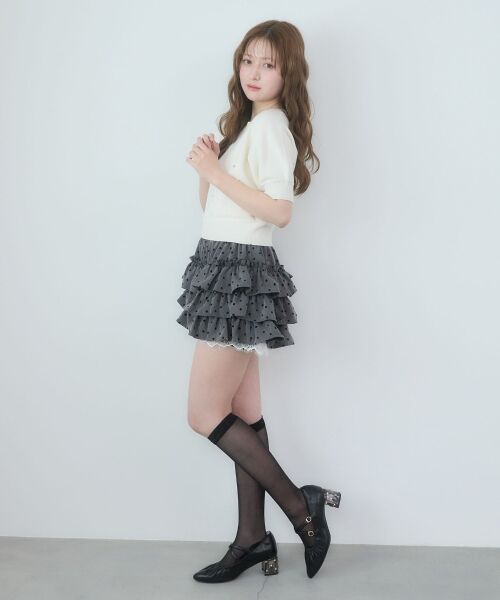 MAJESTIC LEGON / マジェスティックレゴン ミニ・ひざ丈スカート | 裾レースバリエミニスカパン | 詳細2