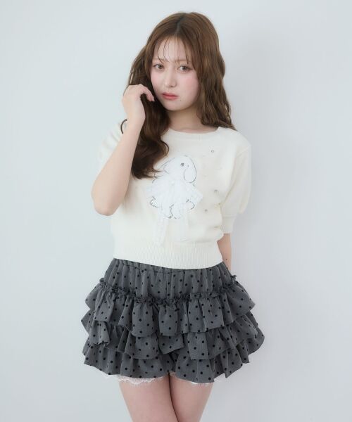 MAJESTIC LEGON / マジェスティックレゴン ミニ・ひざ丈スカート | 裾レースバリエミニスカパン | 詳細4