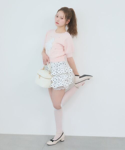 MAJESTIC LEGON / マジェスティックレゴン ミニ・ひざ丈スカート | 裾レースバリエミニスカパン | 詳細6