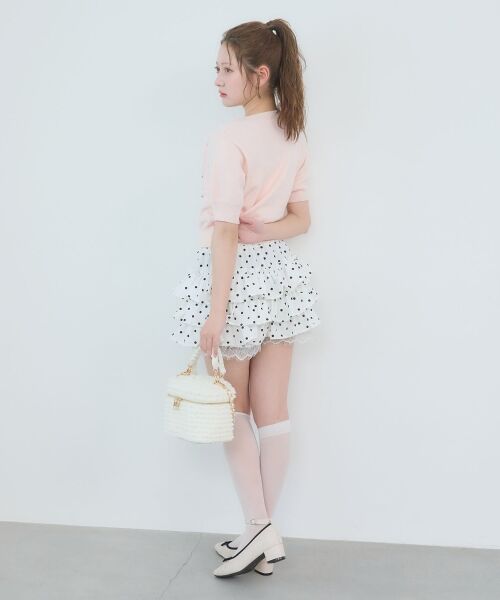 MAJESTIC LEGON / マジェスティックレゴン ミニ・ひざ丈スカート | 裾レースバリエミニスカパン | 詳細7