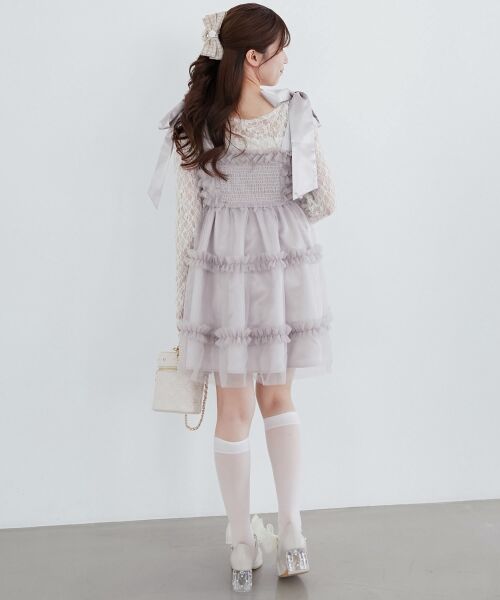 MAJESTIC LEGON / マジェスティックレゴン ミニ丈・ひざ丈ワンピース | フリルチュールミニワンピース | 詳細22