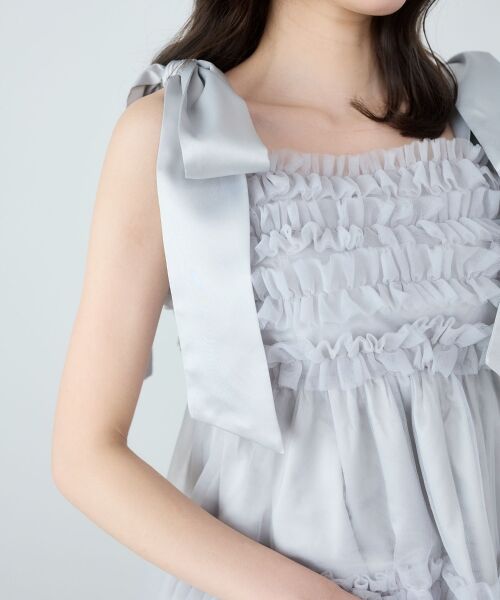 MAJESTIC LEGON / マジェスティックレゴン ミニ丈・ひざ丈ワンピース | フリルチュールミニワンピース | 詳細6