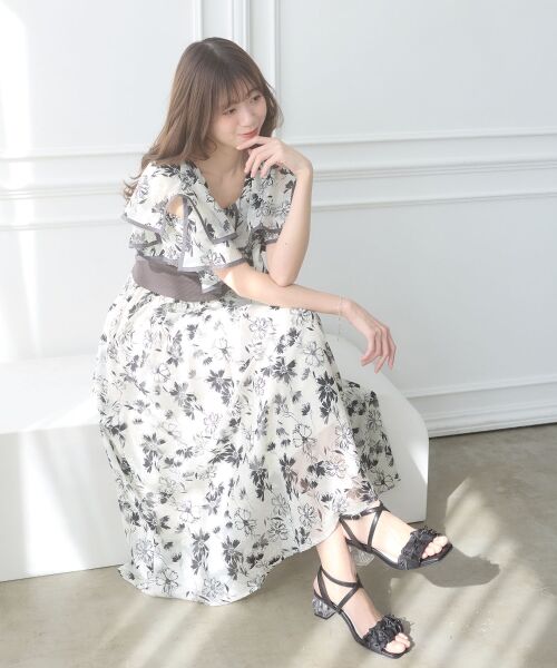 MAJESTIC LEGON / マジェスティックレゴン ロング・マキシ丈ワンピース | ダブルカラーコルセットワンピース | 詳細1