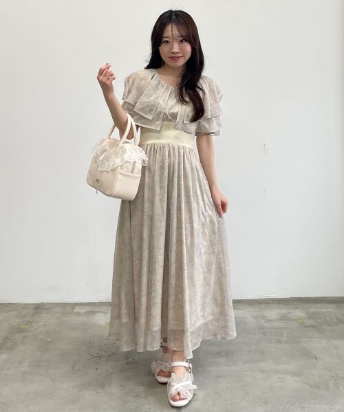 MAJESTIC LEGON / マジェスティックレゴン ロング・マキシ丈ワンピース | ダブルカラーコルセットワンピース | 詳細10