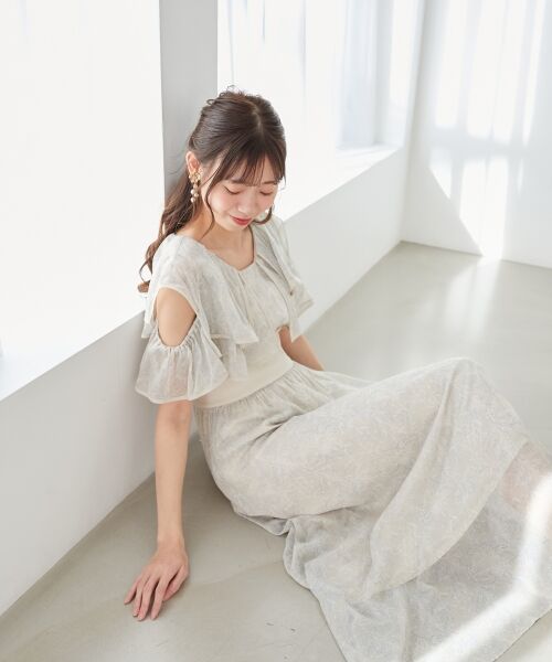 MAJESTIC LEGON / マジェスティックレゴン ロング・マキシ丈ワンピース | ダブルカラーコルセットワンピース | 詳細12