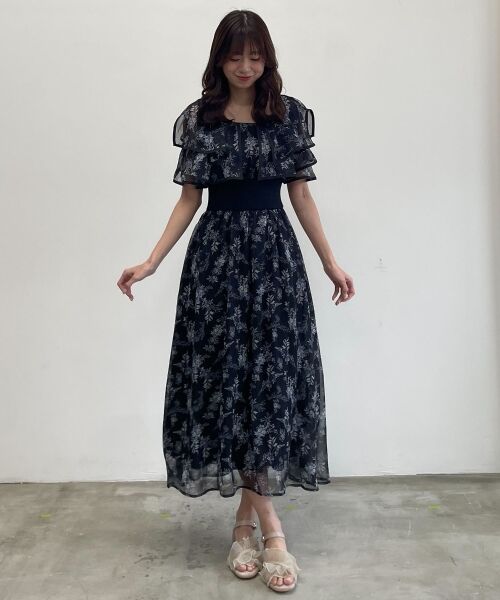 MAJESTIC LEGON / マジェスティックレゴン ロング・マキシ丈ワンピース | ダブルカラーコルセットワンピース | 詳細23