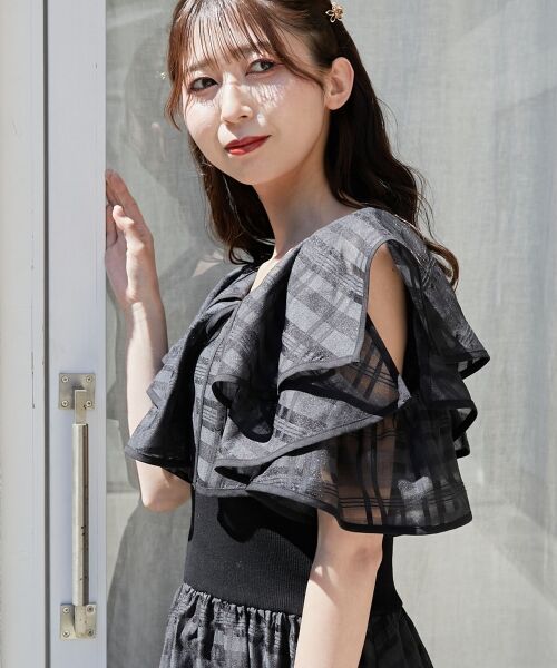 MAJESTIC LEGON / マジェスティックレゴン ロング・マキシ丈ワンピース | ダブルカラーコルセットワンピース | 詳細25