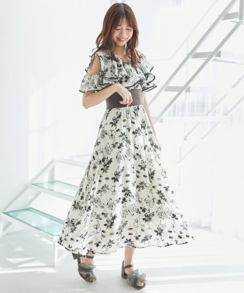 MAJESTIC LEGON / マジェスティックレゴン ロング・マキシ丈ワンピース | ダブルカラーコルセットワンピース | 詳細3