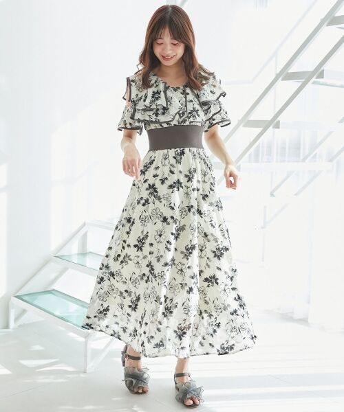 MAJESTIC LEGON / マジェスティックレゴン ロング・マキシ丈ワンピース | ダブルカラーコルセットワンピース | 詳細4