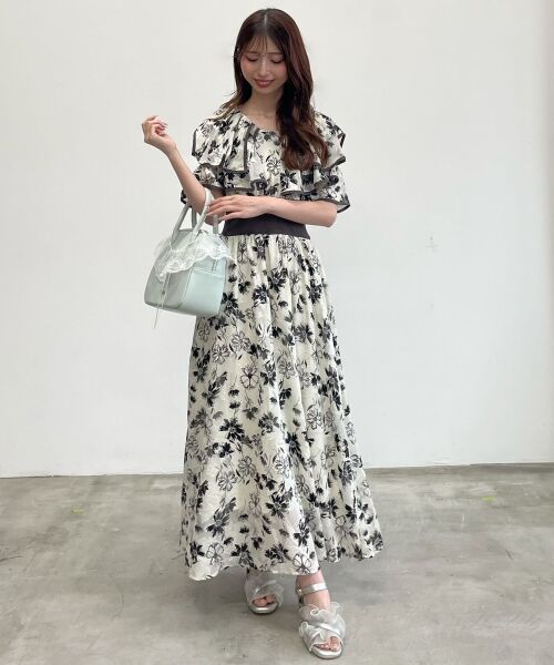 MAJESTIC LEGON / マジェスティックレゴン ロング・マキシ丈ワンピース | ダブルカラーコルセットワンピース | 詳細7