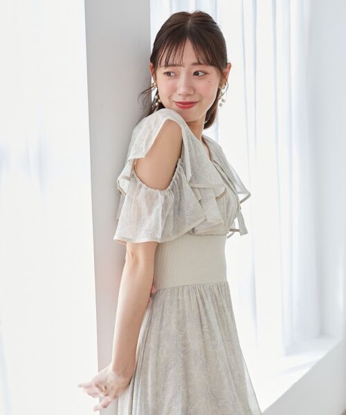 MAJESTIC LEGON / マジェスティックレゴン ロング・マキシ丈ワンピース | ダブルカラーコルセットワンピース | 詳細8