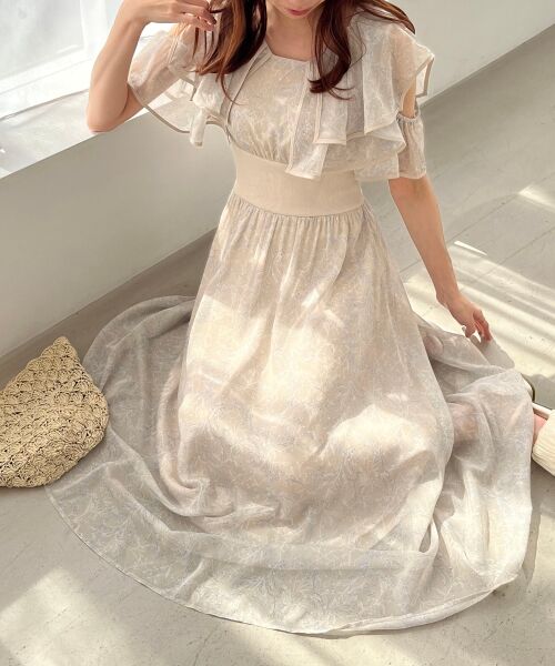 MAJESTIC LEGON / マジェスティックレゴン ロング・マキシ丈ワンピース | ダブルカラーコルセットワンピース | 詳細9