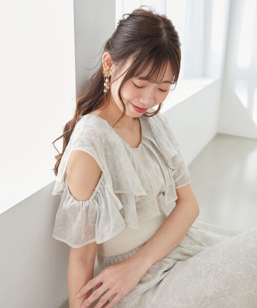 MAJESTIC LEGON / マジェスティックレゴン ロング・マキシ丈ワンピース | ダブルカラーコルセットワンピース | 詳細13