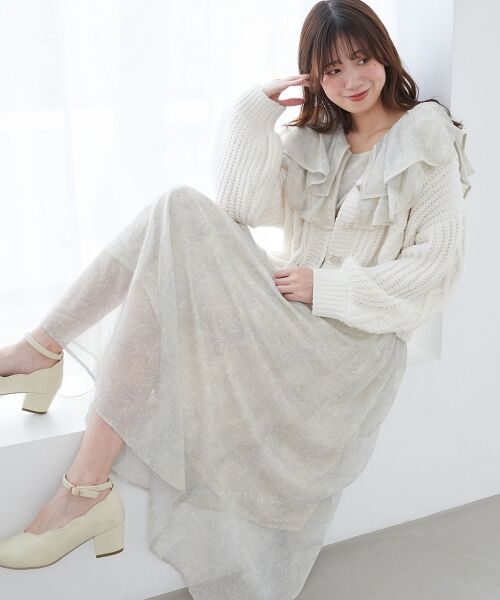 MAJESTIC LEGON / マジェスティックレゴン ロング・マキシ丈ワンピース | ダブルカラーコルセットワンピース | 詳細9